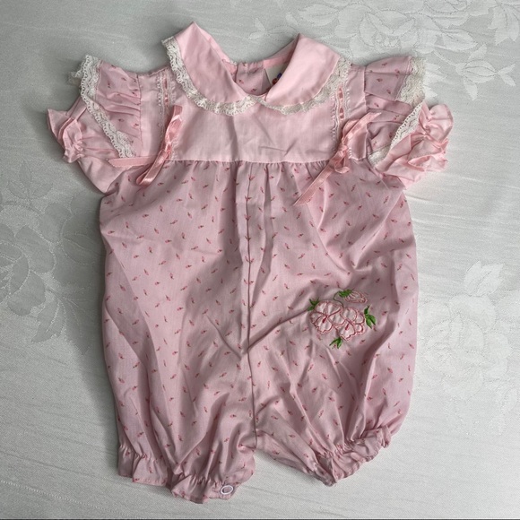 VINTAGE Cradle Togs bubble romper floral 0-6 Months - Picture 1 of 16